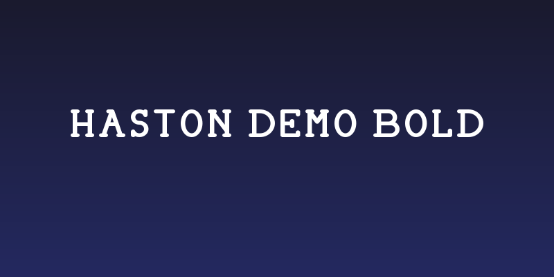 HASTON DEMO Bold Social Header