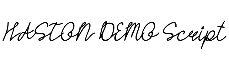 HASTON DEMO Script  Скачать бесплатные шрифты