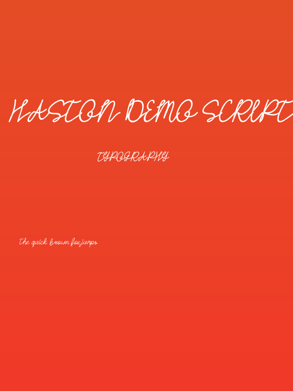 HASTON DEMO Script Poster