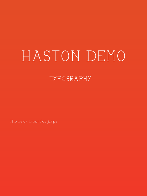 HASTON DEMO Poster