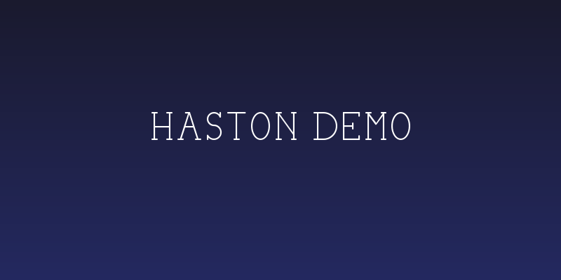 HASTON DEMO Social Header