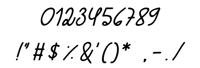 HASTON Script Font OTHER CHARS