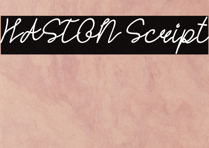 HASTON Script Font examples
