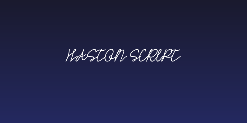 HASTON Script Social Header