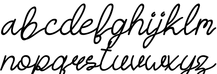 HASTON Script Font LOWERCASE