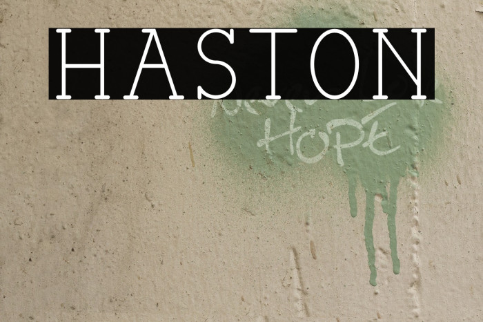 HASTON Font examples