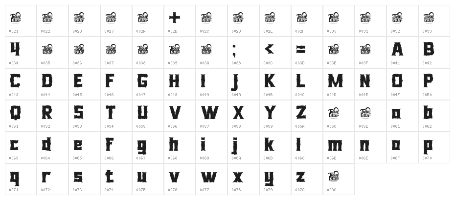 HAWENI-Regular Character Map
