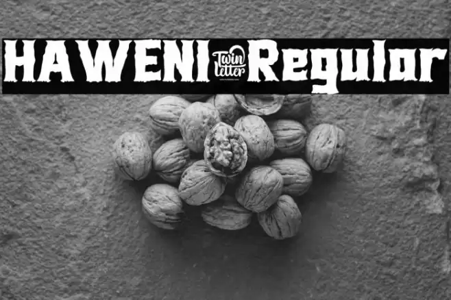 HAWENI-Regular Font examples