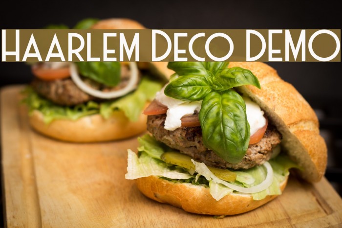 Haarlem Deco DEMO Font examples