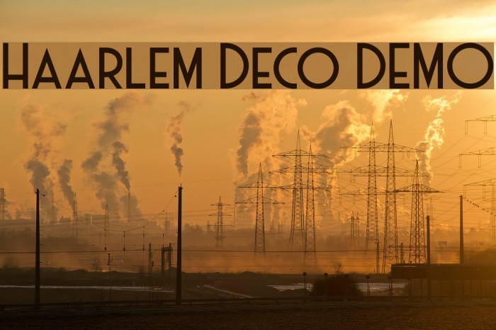 Haarlem Deco DEMO Font examples