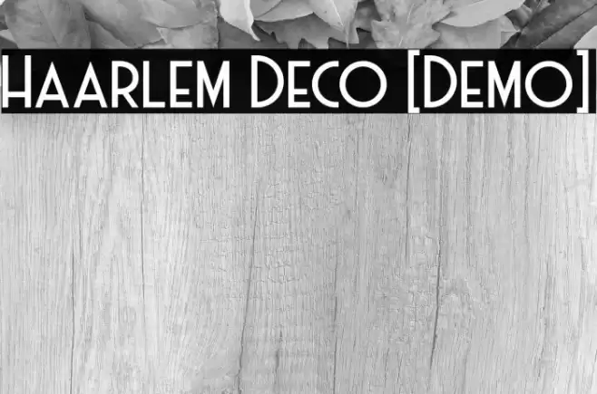 Haarlem Deco [Demo] Font examples