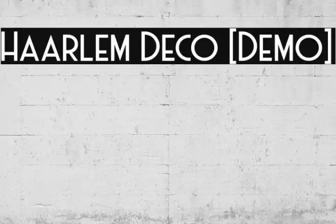 Haarlem Deco [Demo] Font examples
