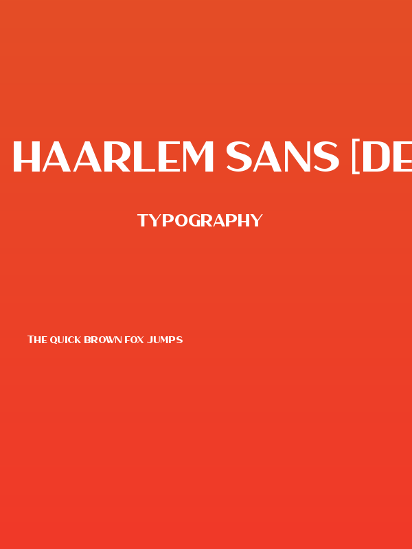 Haarlem Sans [Demo] Poster