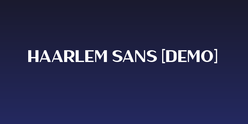 Haarlem Sans [Demo] Social Header