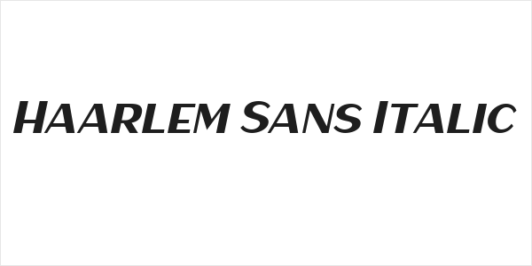 Haarlem Sans Italic Logo
