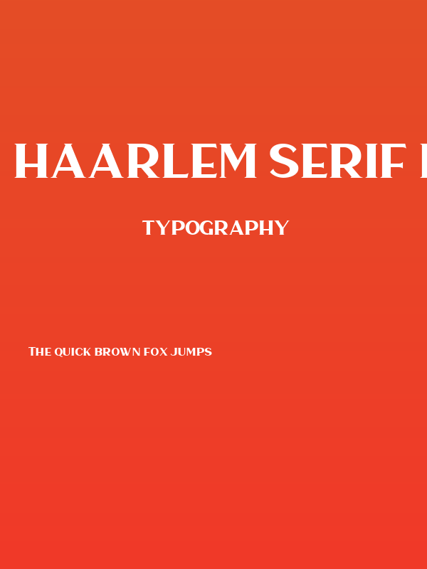 Haarlem Serif DEMO Poster