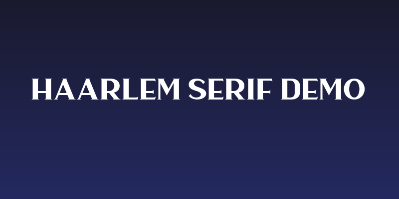 Haarlem Serif DEMO Social Header