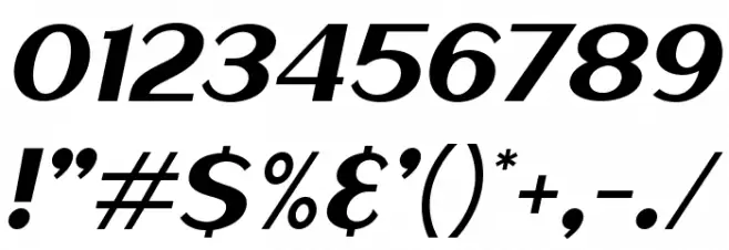 HaarlemSans-Italic Font OTHER CHARS