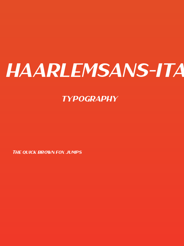 HaarlemSans-Italic Poster