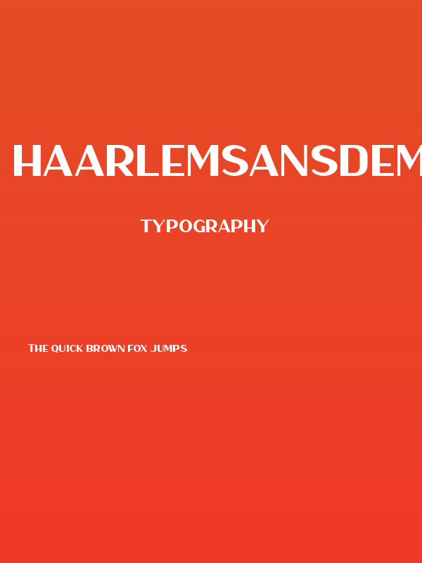 HaarlemSansDemo Poster