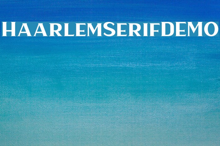 HaarlemSerifDEMO Font examples