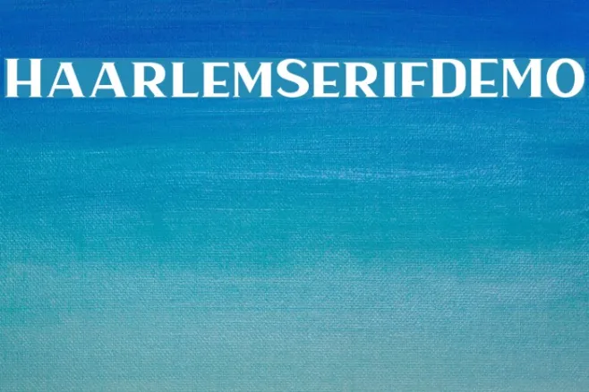 HaarlemSerifDEMO Example 2