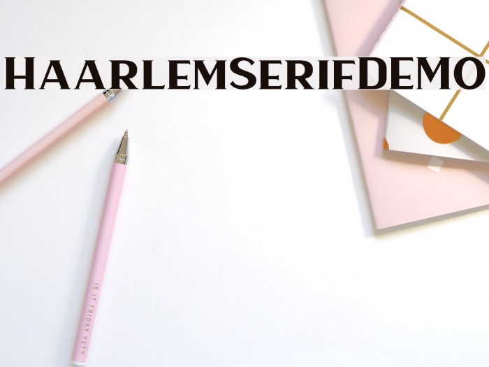 HaarlemSerifDEMO Font examples