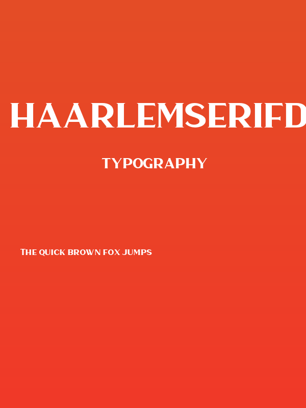 HaarlemSerifDEMO Poster