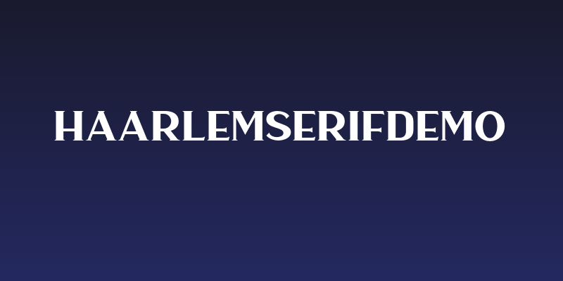 HaarlemSerifDEMO Social Header