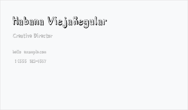 Habana ViejaRegular Business Card
