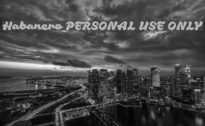 Habanero PERSONAL USE ONLY Font examples