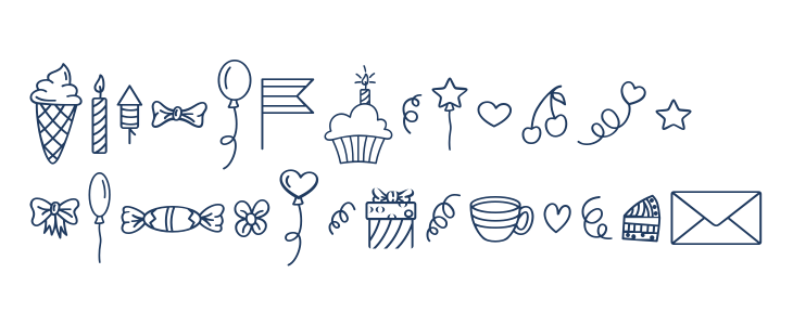 Habede Extra Doodles Lowercase