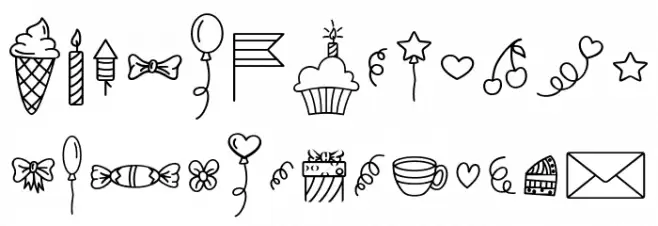 Habede Extra Doodles फ़ॉन्ट लोअरकेस