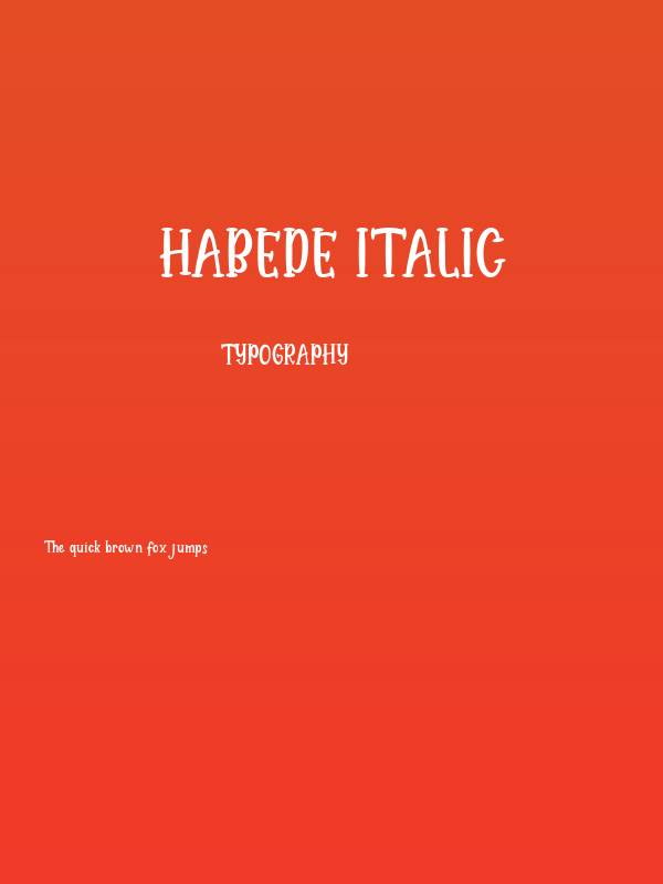 Habede Italic Poster