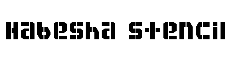 Habesha stencil  les polices de caractères gratuit tlcharger