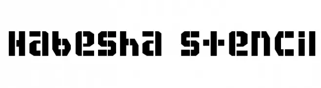 Habesha stencil  Free Fonts Download