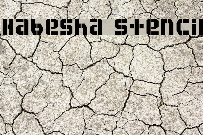 Habesha stencil Font examples