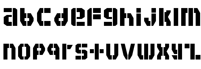 Habesha stencil Font LOWERCASE