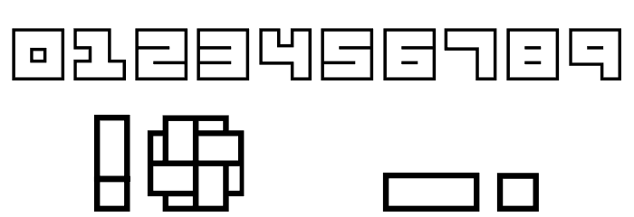 Habesha_Blocks_OUTLINES Font OTHER CHARS