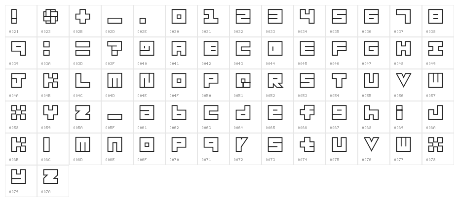 Habesha_Blocks_OUTLINES Character Map