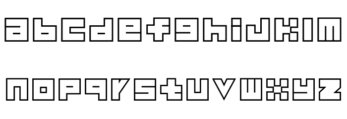 Habesha_Blocks_OUTLINES Font LOWERCASE