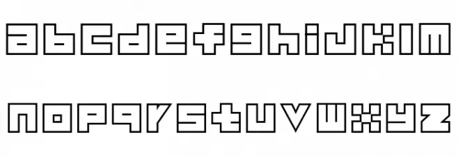 Habesha_Blocks_OUTLINES Font Litere mici