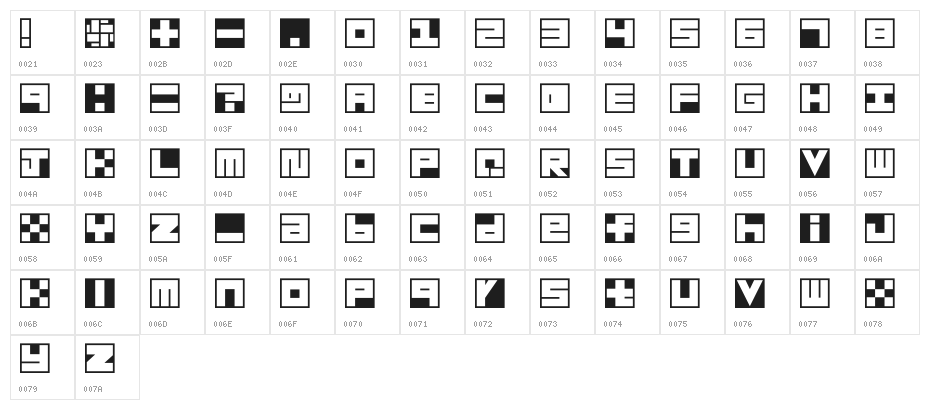 Habesha_Blocks Character Map