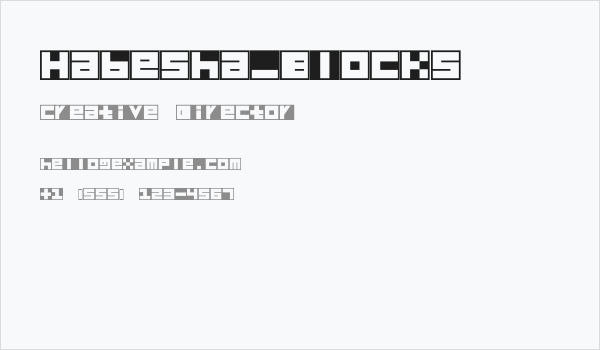 Habesha_Blocks Business Card