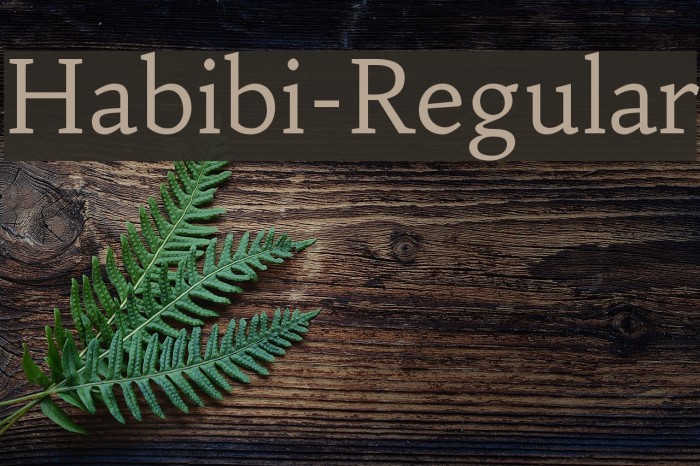 Habibi-Regular Font examples