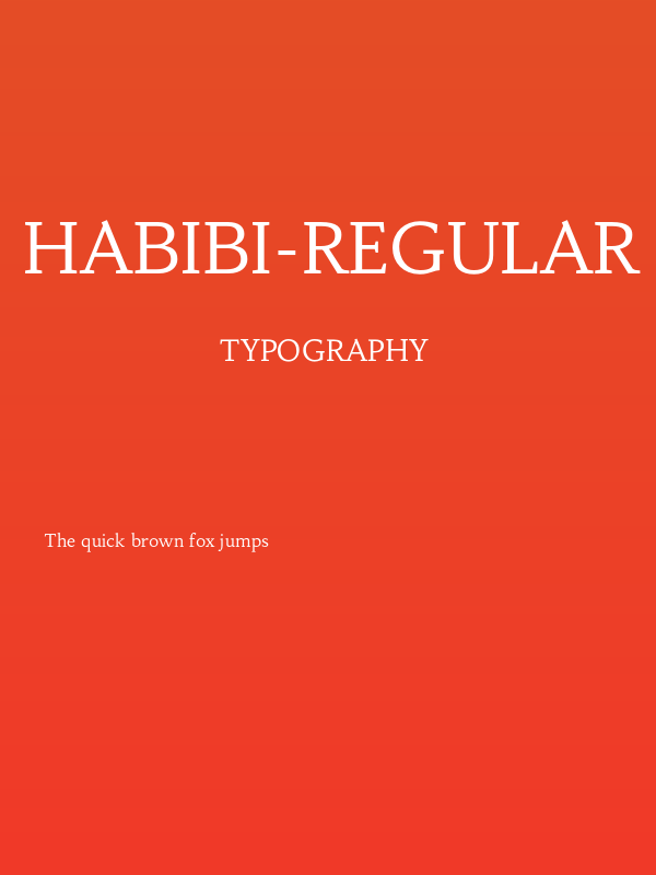 Habibi-Regular Poster