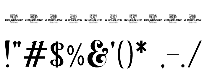 Habita Scenic PERSONAL USE Regular Font OTHER CHARS