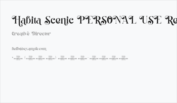 Habita Scenic PERSONAL USE Regular Business Card