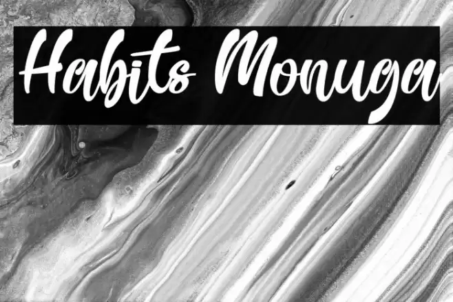 Habits Monuga Font examples
