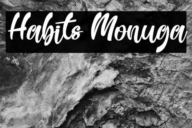 Habits Monuga Font examples
